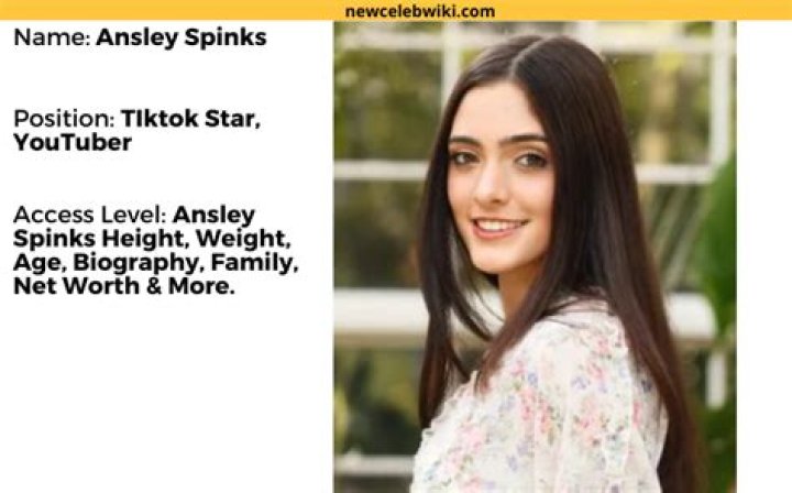 Ansley Spinks Height, Weight, Net Worth, Age, Birthday, Wikipedia, Who, Nationality, Biography