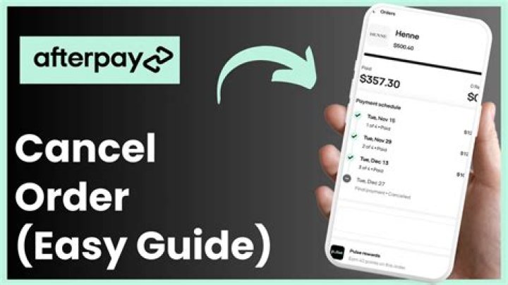 How to cancel afterpay order