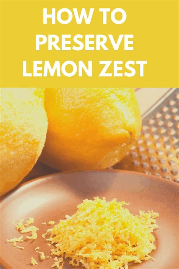 How to preserve lemon zest