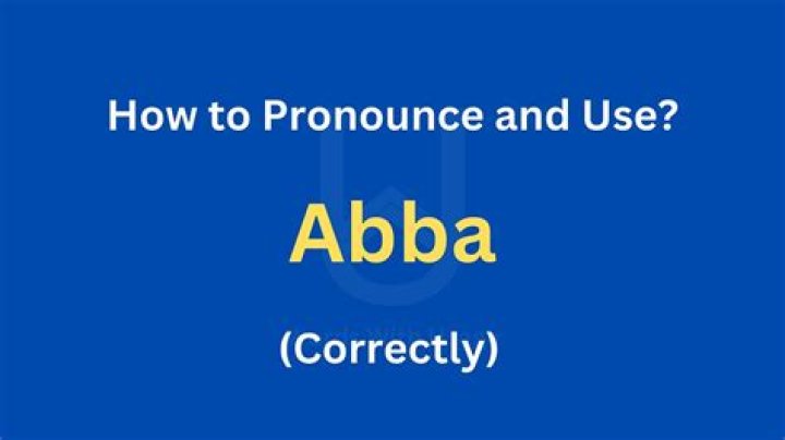 How to pronounce abba