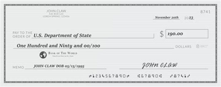 How to write check for passport renewal