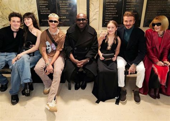 
Victoria Beckham Gets ‘Overwhelmed with Emotion’ at PFW Show with Brooklyn and Nicola in Front Row 