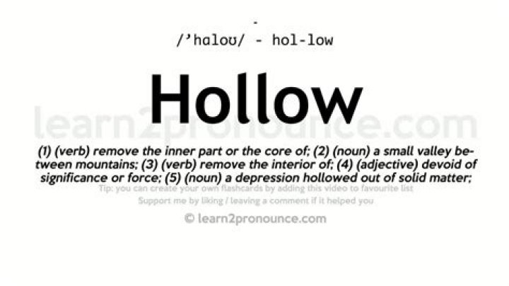 What does hollow mean