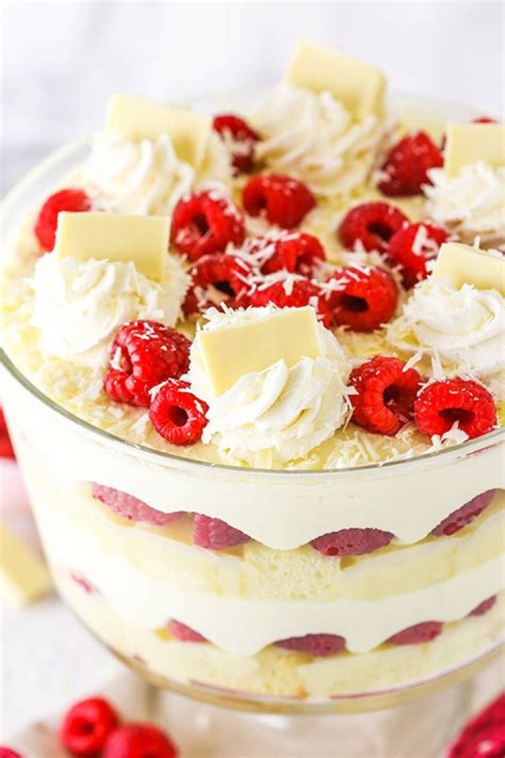 White Chocolate Raspberry Trifle