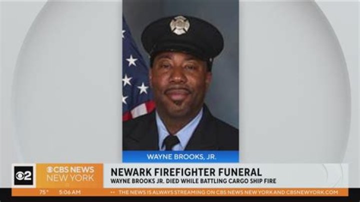 Who was Wayne Brooks Jr, firefighter killed in Port Newark fire?